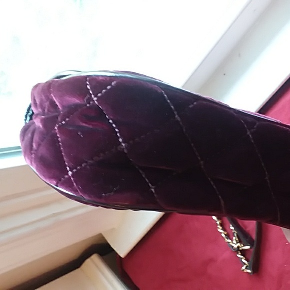 Michael Kors Special Edition New Wine Velvet Shoulder Bag/ Crossbody - Picture 14 of 15